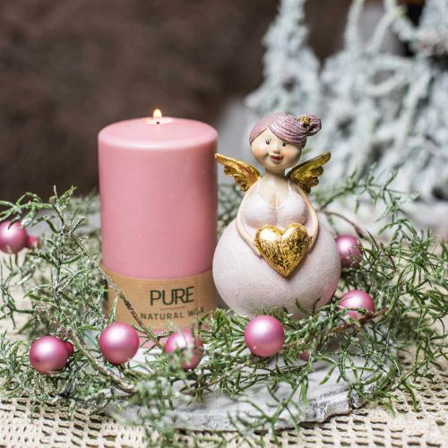 Artículo Disco de madera decorativo con posavasos de corteza de contrachapado blanco Ø20cm