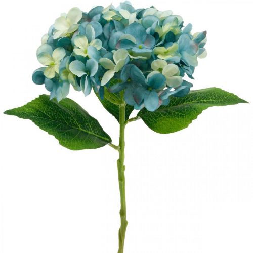Artículo Hortensia decorativa azul flor artificial Flor de jardín artificial H35cm
