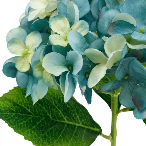 Artículo Hortensia decorativa azul flor artificial Flor de jardín artificial H35cm