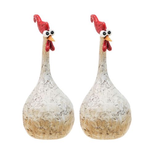 Artículo Pollos decorativos figuras decorativas decoración de Pascua pollo divertido H15cm 2 piezas