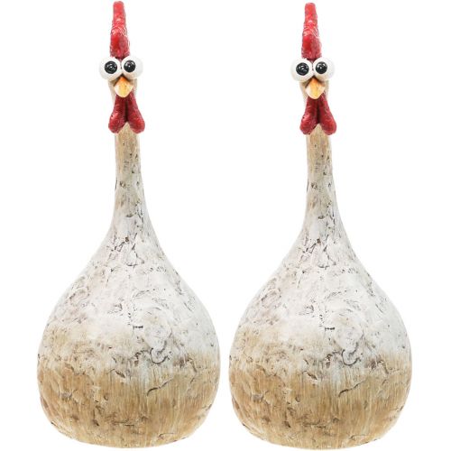 Floristik24 Decoración Pollos Figura decorativa Decoración de Pascua Pollo Divertido H26cm