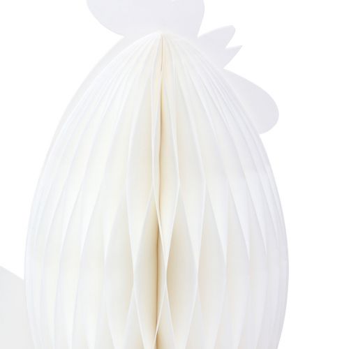 Artículo Papel Decorativo Pollo Gallo Panal Blanco Naranja 7,5×4,5×8cm 6uds