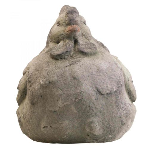 Artículo Deco pollo grande cerámica gris decoración primavera vintage 30cm