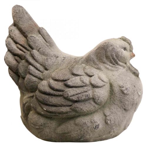 Floristik24 Deco pollo grande cerámica gris decoración primavera vintage 30cm