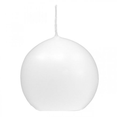 Floristik24 Velas decorativas velas de bola blancas velas de Adviento Ø60mm 16 piezas