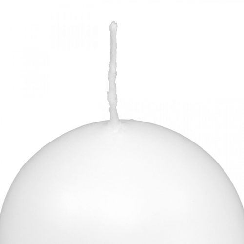 Velas decorativas blancas Velas de bola Velas de adviento Ø60mm 16 piezas