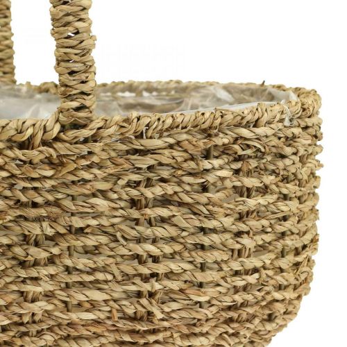 Floristik24 Cesta decorativa con asa cesta de plantas cesta de flores 23×31×37cm