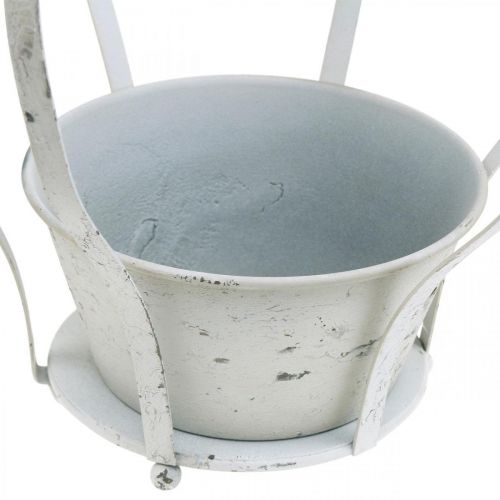 Floristik24 Corona decorativa blanco shabby chic metal decoración de jardín juego de 3