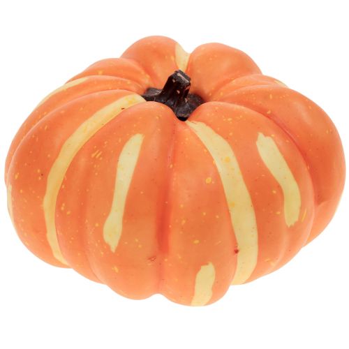 Floristik24 Decoración de calabaza de Halloween, mesa de decoración de otoño naranja 12,5 cm H7 cm 4 piezas