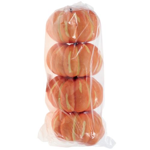 Floristik24 Decoración de calabaza de Halloween, mesa de decoración de otoño naranja 12,5 cm H7 cm 4 piezas