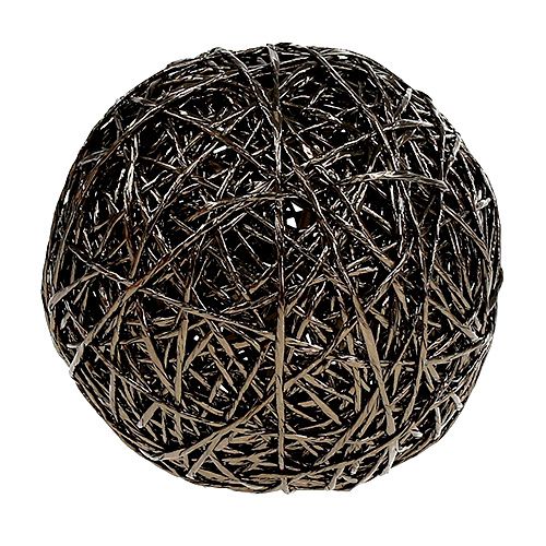 Bola decorativa marrón oscuro Ø15cm | Floristik24.es