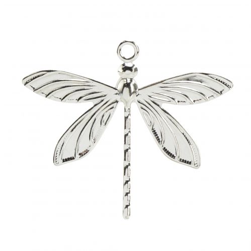 Artículo Libélulas decorativas para colgar decoración de verano plata 5×4cm 36 piezas