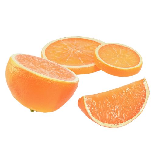 Artículo Naranjas decorativas fruta artificial en trozos 5–7cm 10 uds.