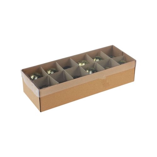 Artículo Huevos de Pascua decorativos huevo de gallina real negro con purpurina dorada Al 5,5–6 cm 10 unidades