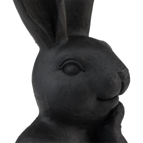Floristik24 Conejo de Pascua decorativo busto de conejo negro decoración de Pascua 22,5 cm