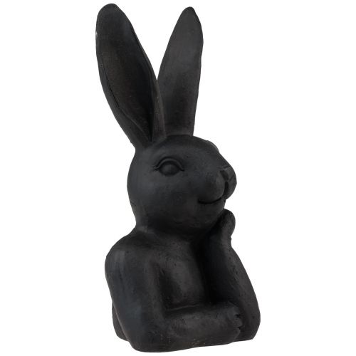 Floristik24 Conejo de Pascua decorativo busto de conejo negro decoración de Pascua 22,5 cm
