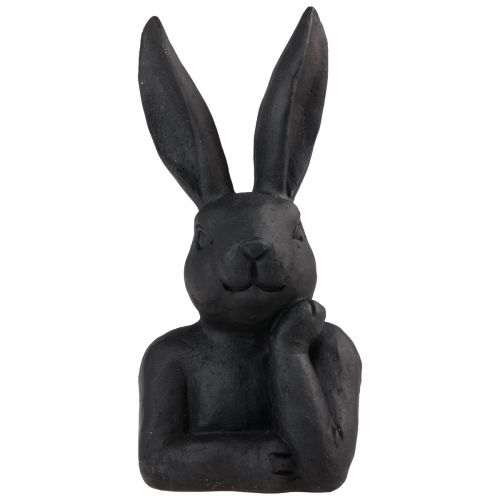 Artículo Conejo de Pascua decorativo busto de conejo negro decoración de Pascua 22,5 cm