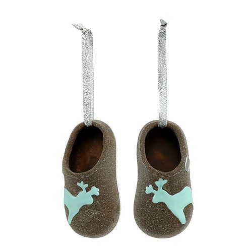 Artículo Pantuflas decorativas 9,5cm marrón 6ud