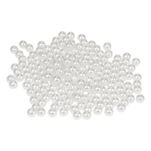 Floristik24 Cuentas decorativas para enhebrar cuentas artesanales blanco 6mm 300g