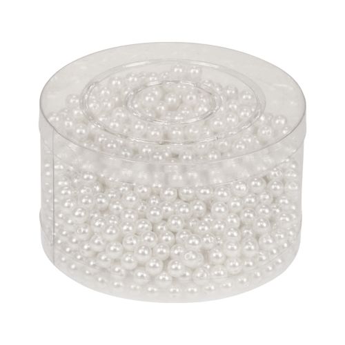 Artículo Cuentas decorativas para enhebrar cuentas artesanales blanco 6mm 300g