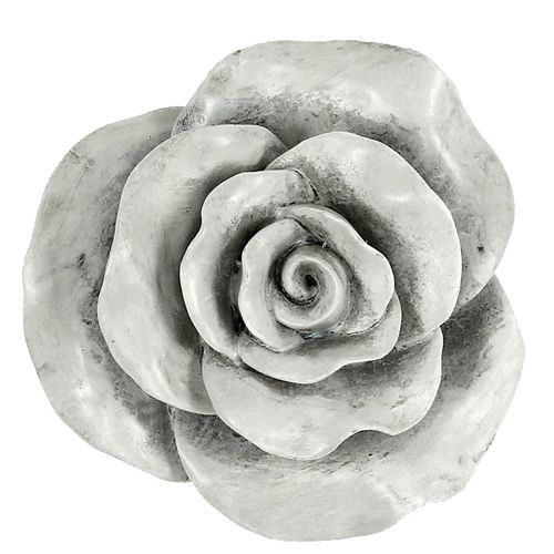 Floristik24 Rosa decorativa gris 13cm