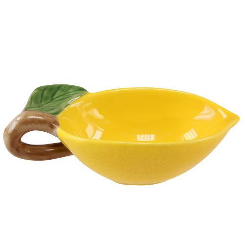 Artículo Cuenco decorativo para limón cuenco de cerámica para limón amarillo 17×8cm