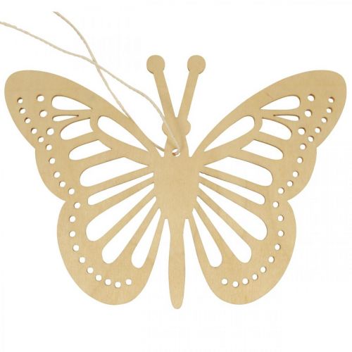 Deco mariposas percha decorativa beige/rosa/amarillo 12cm 12uds