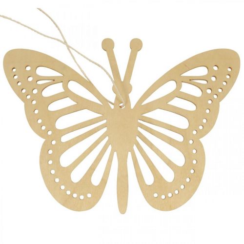 Artículo Deco mariposas percha decorativa beige/rosa/amarillo 12cm 12uds