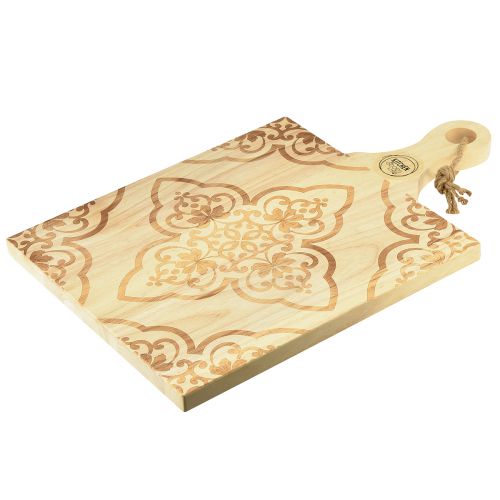 Artículo Tabla de cortar decorativa bandeja rectangular madera mango 33×29cm