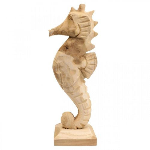 Artículo Caballito de mar decorativo de madera grande, decoración marítima Al. 38 cm