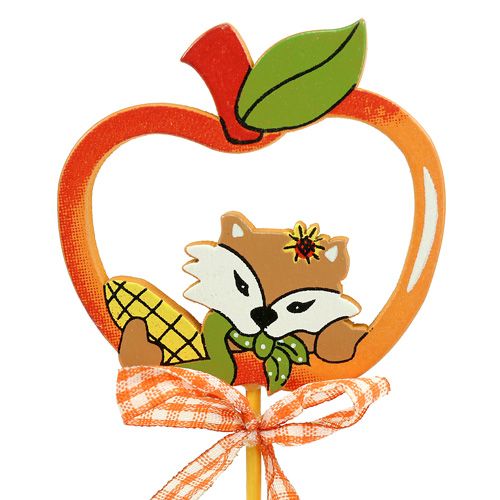 Floristik24 Decoración para ramo de otoño hoja manzana calabaza tipo. 6cm L29cm 12 piezas