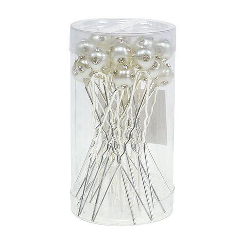 Floristik24 Alfiler decorativo con perla Ø9mm 20 piezas