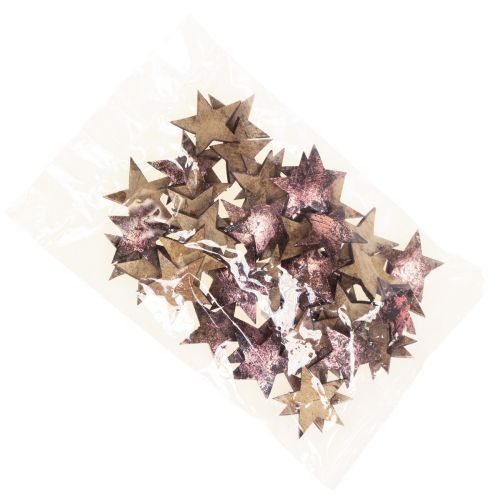 Floristik24 Estrella decorativa poinsettia coco rosa metalizado 5cm 50uds