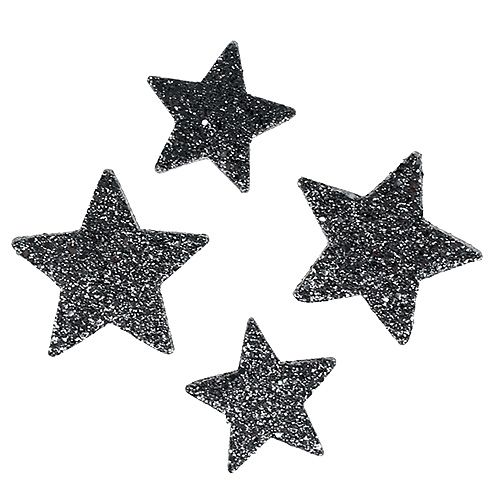 Artículo Estrellas decorativas para esparcir 4-5cm negro 40pcs