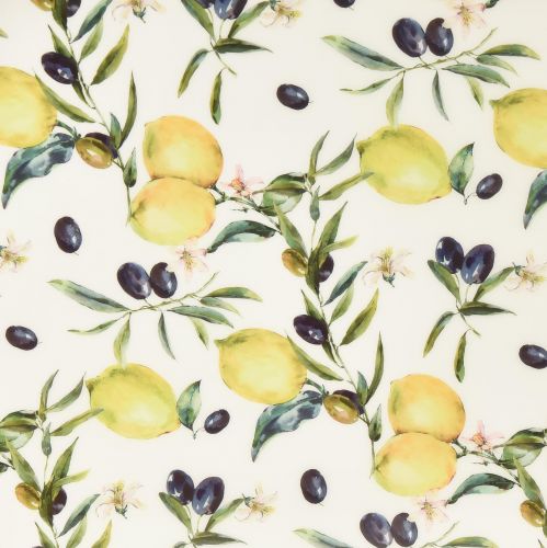 Floristik24 Bandeja decorativa bandeja blanca madera de olivo y limonero Ø35cm