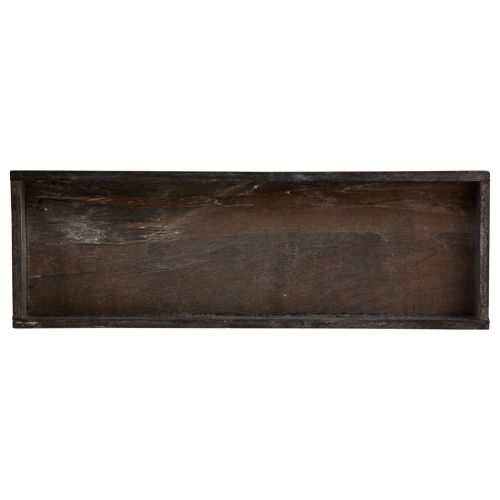 Floristik24 Bandeja decorativa, bandeja de madera alargada, marrón, rústica, 42×14×3cm