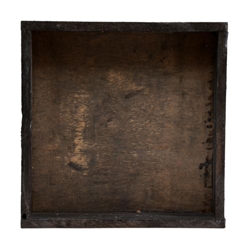 Floristik24 Bandeja decorativa bandeja cuadrada de madera marrón 20×20×3,5cm