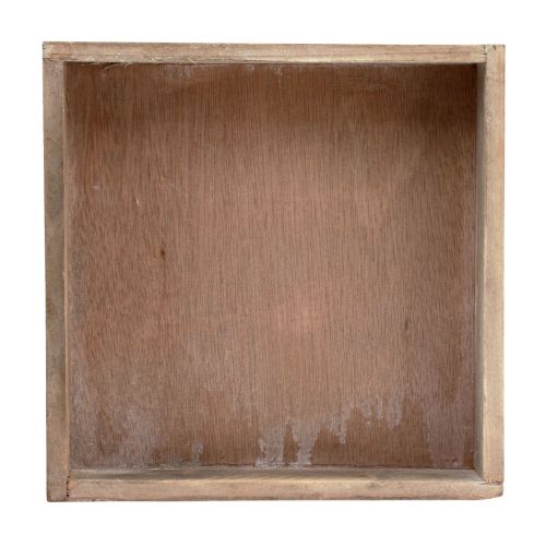 Artículo Bandeja decorativa bandeja cuadrada de madera natural 20×20×3,5cm 2ud