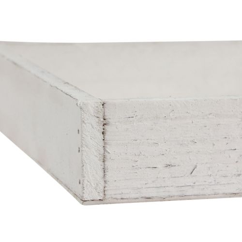 Floristik24 Bandeja decorativa bandeja cuadrada de madera blanca 20×20×3,5cm