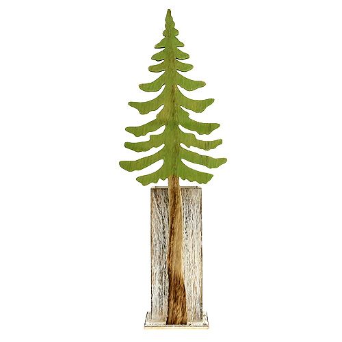 Floristik24 Abeto decorativo con contenedor de madera Al 49cm