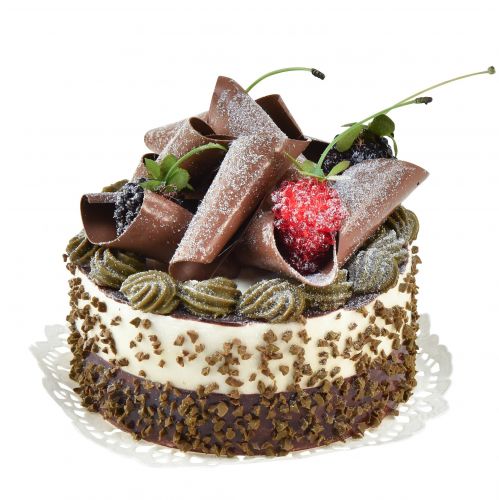 Floristik24 Maniquí decorativo para tarta artificial de chocolate Ø10cm