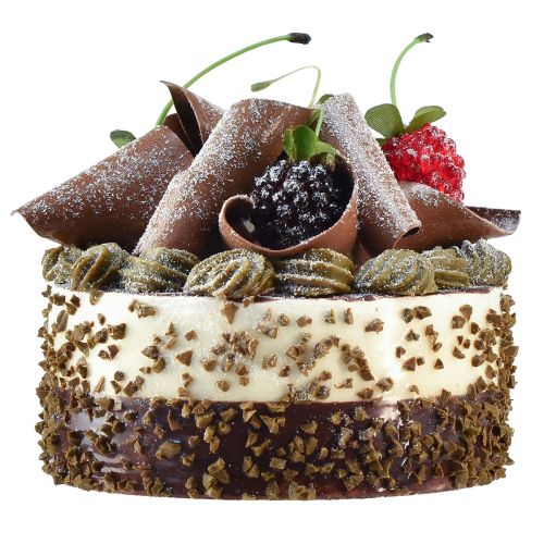 Floristik24 Maniquí decorativo para tarta artificial de chocolate Ø10cm