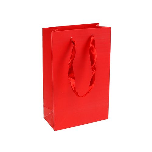 Floristik24 Bolsa deco para regalo rojo 12cm x19cm 1ud