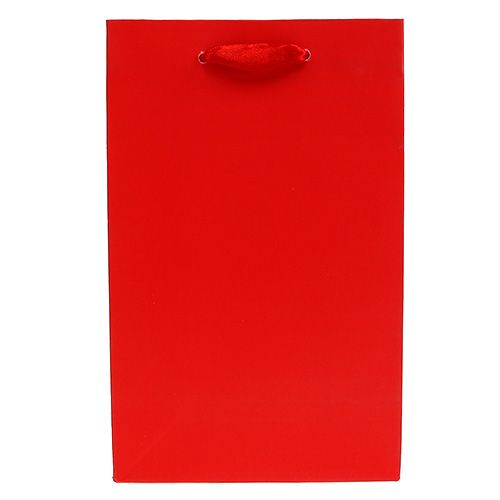 Floristik24 Bolsa deco para regalo rojo 12cm x19cm 1ud