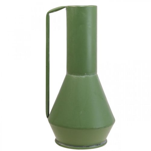 Artículo Florero decorativo metal asa verde jarra decorativa 14cm H28.5cm