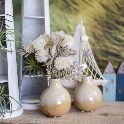 Jarrones decorativos, juego de jarrones de cerámica esféricos H10.5cm Ø9cm 3pcs