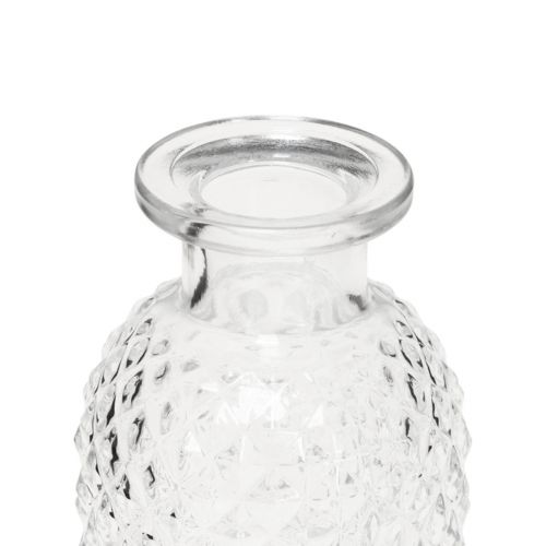 Artículo Jarrones decorativos mini vidrio transparente retro diamante Ø5,5cm H9cm 6 piezas