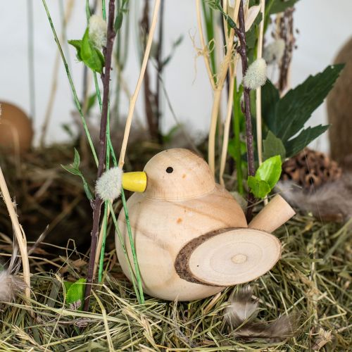 Floristik24 Pájaros decorativos pájaros de madera decoración de mesa primavera naturaleza 5cm 6 piezas