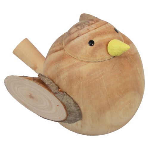 Artículo Pájaros decorativos pájaros de madera decoración de mesa primavera natural 7cm 3 piezas