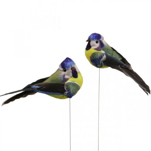 Deco Birds on Wire Muelle Deco Blue Tit 10×3cm 9pcs